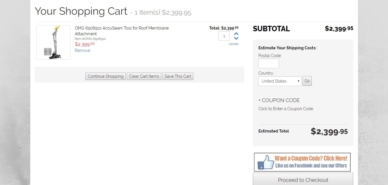 Big Rock Supply Shopping Cart
