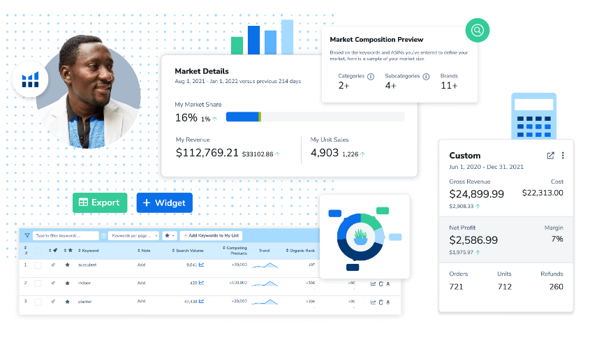 Market tracker 360 key feature of helium 10
