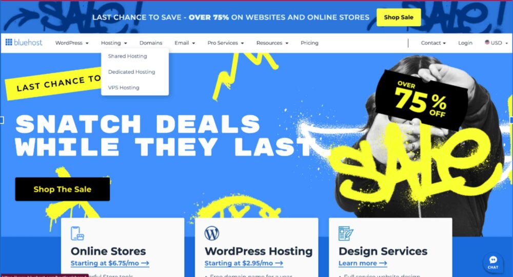 Bluehost Hosting Types